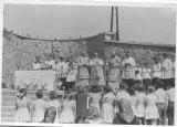 slavnostn me svat na svtek sv. Anny po dokonen oprav okol sochy v roce 1969